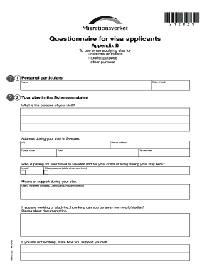 Schengen Visa Application Form