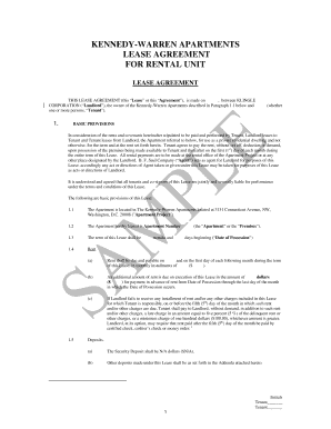 Kennedy-Warren Apartments Lease Agreement