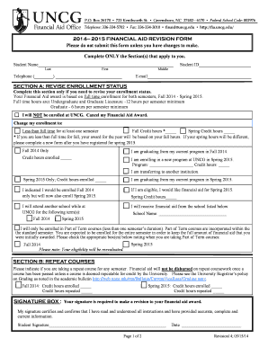 Funding proposal example - uncg financial aid office