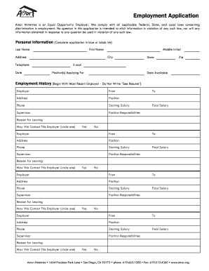 Employment Application Form