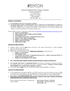 Texas Workers' Compensation Employee Accident Report