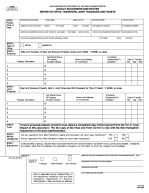 New Hampshire Legacy Succession and Estates Report