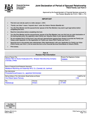 Ontario Spousal Relationship Declaration Form