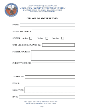 Change of Address Form
