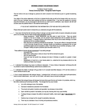 Informed Consent for Estrogen Therapy