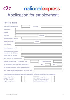 Employment Application Form