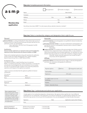 ASMP Membership Application Form