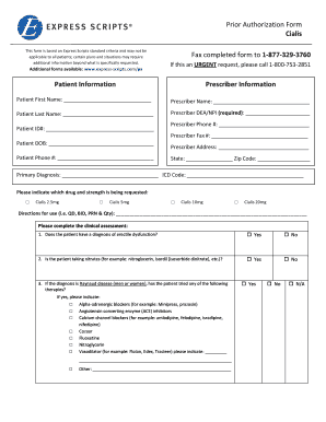 Cialis Prior Authorization Form