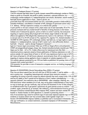 Internet Law Exam