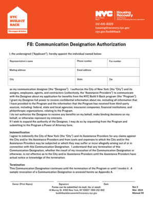 Communication Designation Authorization