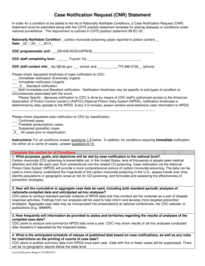 Potassium in foods chart - Case Notification Request CO DRAFT2 - cste