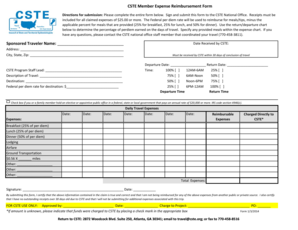 CSTE Member Expense Reimbursement Form