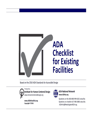 ADA Checklist for Existing Facilities