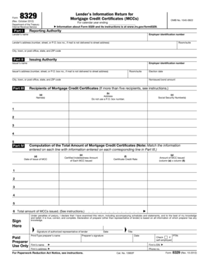 Form 8329 Mortgage Credit Certificates