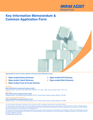 Mirae Asset Mutual Fund Application Form