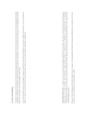 Colorado Sales Tax Exemption Certificate