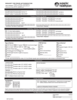 Request for Prior Authorization