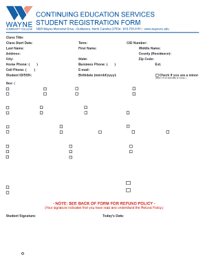 Student Registration Form