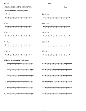 Math Inequalities Worksheet