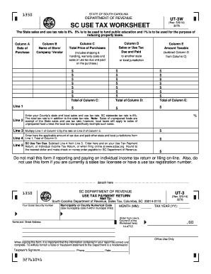 SC Use Tax Worksheet 3276