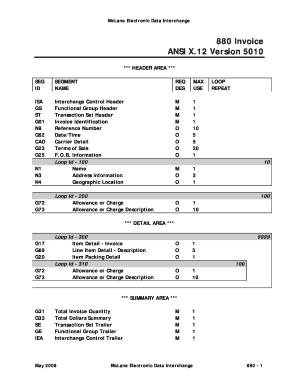 McLane 880 Invoice Template