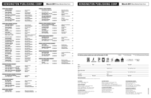 Kensington Publishing Mass Market Order Form