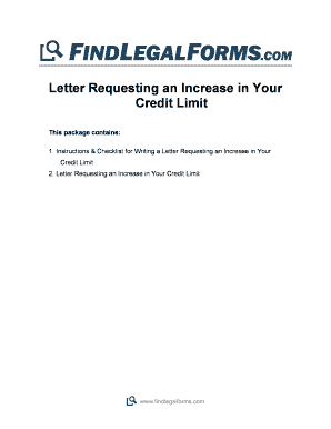 Letter Requesting Credit Limit Increase