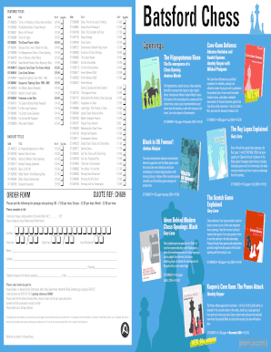 Chess Books Order Form