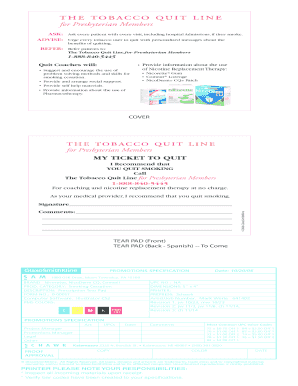 Smoking Cessation Recommendation Form