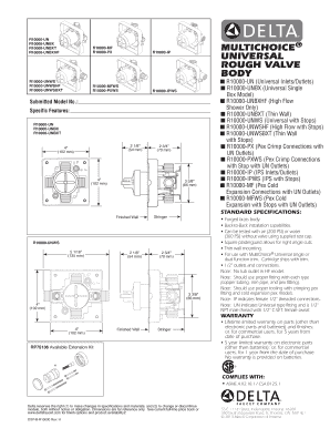R10000 Universal Rough Valve Body Specification