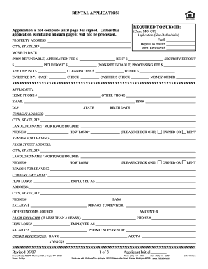 Rental Application Form