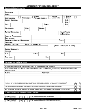 Service and Credit Agreement