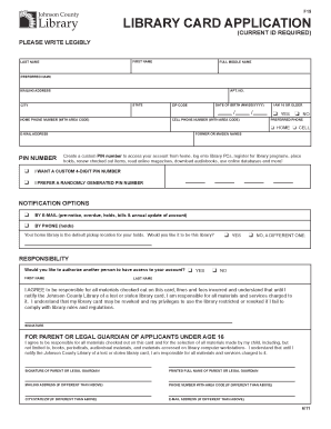 Library Card Application Form