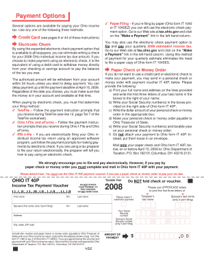 Ohio Income Tax Payment Voucher