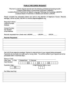 Louisiana Public Records Request Form