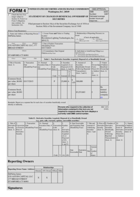SEC Form 4 Statement of Changes in Beneficial Ownership