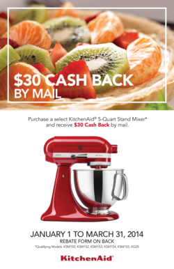 KitchenAid Stand Mixer Rebate Form