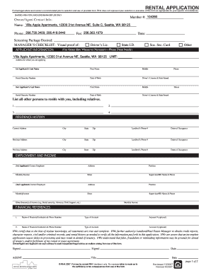 Rental Application Form