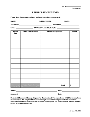 cps reimbursement form