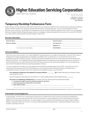 Temporary Hardship Forbearance Form