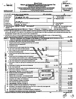 IRS Form 990-EZ 2011