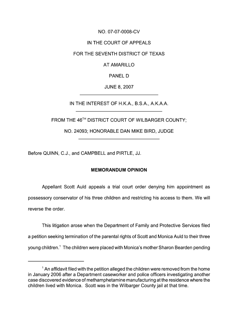 Fillable Online An affidavit filed with the petition alleged the