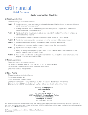 Dealer Application Form