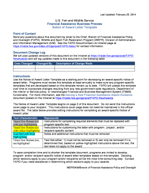 License template - Attachment 8-Notice of Award Letter Template.pdf - U.S. Fish and ...