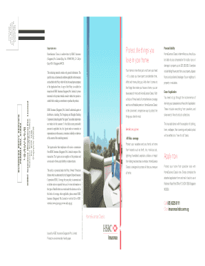 HSBC HomeSurance Classic Application Form