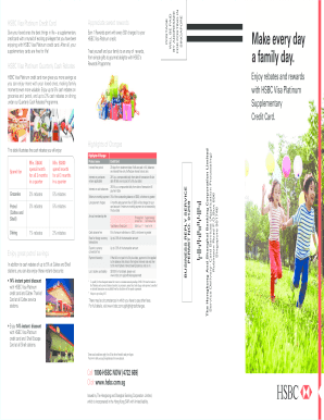 HSBC Visa Platinum Credit Card Application Form