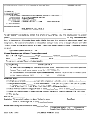Civil Bench Warrant