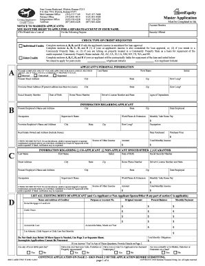 Home Equity Line of Credit Application