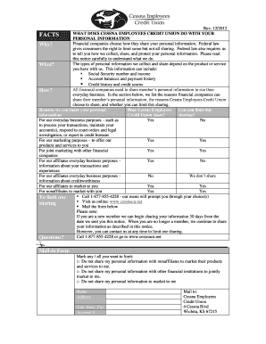 Cessna Employees Credit Union Privacy Notice