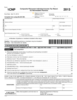 Wisconsin Nonresident Partner Tax Return